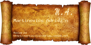 Martinovics Adrián névjegykártya